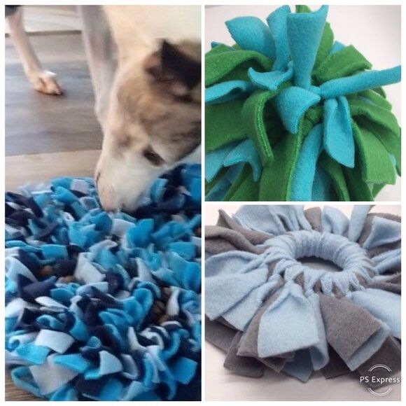Gift Set 24”x12” Snuffle Mat, Chew Ring, Treat Ball Choose Your Colors - Picture 1 of 6